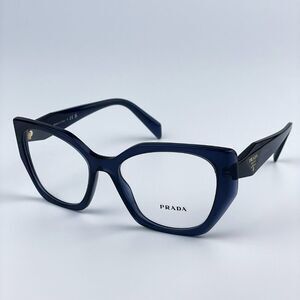 NEW Prada PR18WV 08Q1O1 Dark Blue Crystal Cat Eye Women Eyeglasses